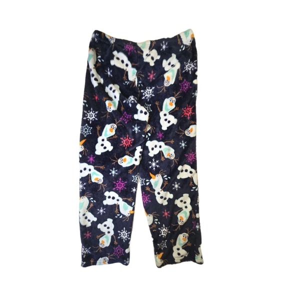 Disney Frozen Olaf Fuzzy Sleep Pants Adult 8/10 - Picture 2 of 6